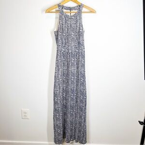 Vineyard Vines Navy and White Patterned Maxi Dress